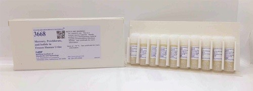 SRM 3668  冷凍人尿中的汞、高氯酸鹽和碘化物標準品