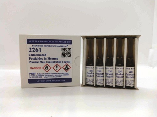SRM 2261  正己烷中的氯化農(nóng)藥標(biāo)準(zhǔn)品(公稱質(zhì)量濃度為2克/毫升)