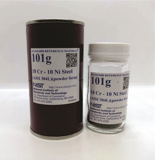 SRM 101g  18 Cr-10 Ni鋼(AISI 304 L)(粉末狀)標(biāo)準(zhǔn)品